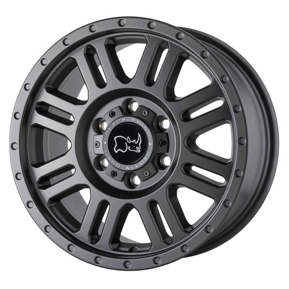 Jante aluminium 4x4 BLACK RHINO Matte Gunmetal Yellowstone • 17"x8" • 6x130 • CB84.1 • ET45