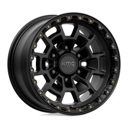 Jante aluminium 4x4 KMC KM718 Summit Satin Black • 17"x8.5" • 6x139.7 • CB106.1 • ET0 