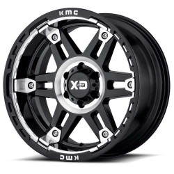 Jante aluminium 4x4 KMC XD840 Spy II Gloss Black Machined XD Series • 17"x8" • 6x139.7 • CB106.25 • ET18