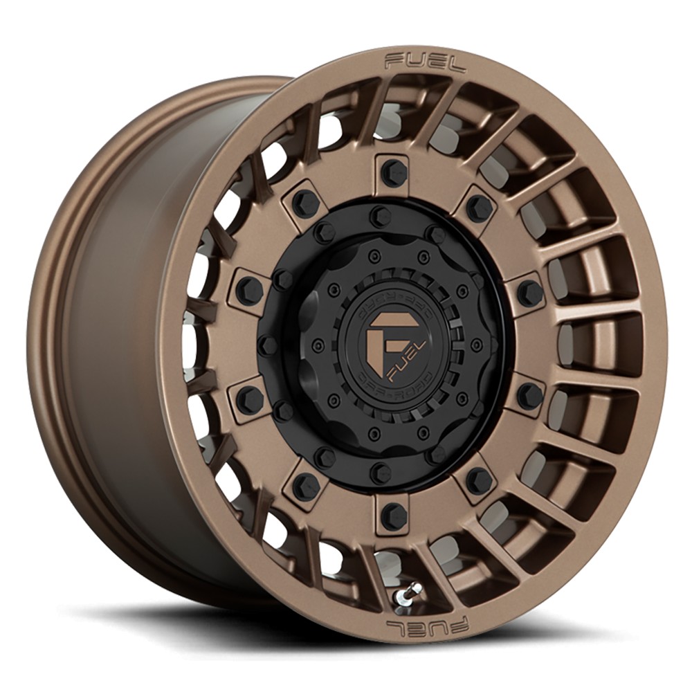 Jante aluminium 4x4 FUEL D725 Militia Matte Bronze & Black • 17"x9" • 6x139.7 / 6x135 • CB106.1 • ET1