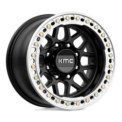 Jante aluminium 4x4 KMC KM235 Grenade Crawl Beadlock Satin Black • 17"x9" • 8x165.1 • CB125.1 • ET-38 