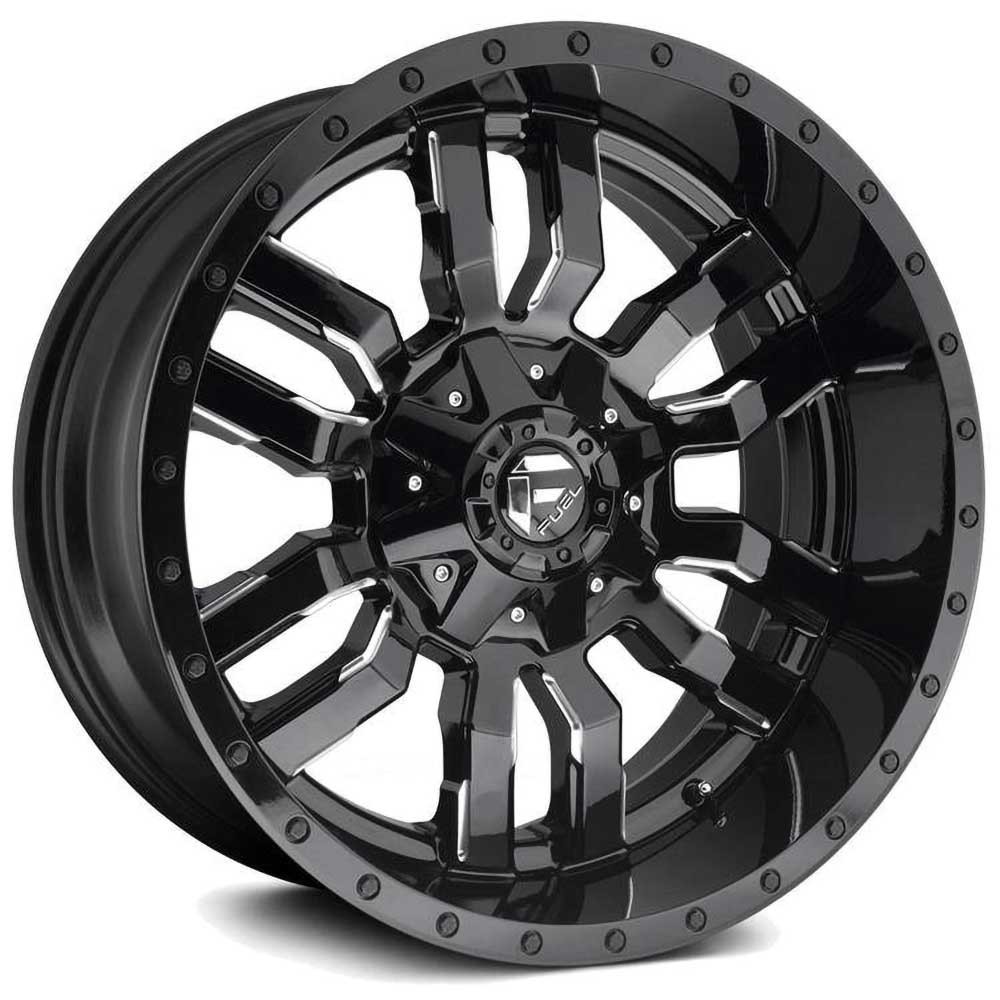 Jante aluminium 4x4 FUEL D596 Sledge Matte Black/Gloss Black Lip • 18"x8" • 5x114.3 / 5x120 • CB72.56 • ET35