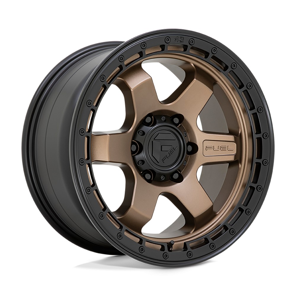 Jante aluminium 4x4 FUEL D751 Block Matte Bronze W/ Black Ring • 18"x9" • 5x127 • CB71.5 • ET-12