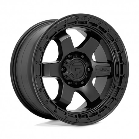 Jante aluminium 4x4 FUEL D750 Block Matte Black W/ Black Ring • 18"x9" • 5x127 • CB71.5 • ET-12 