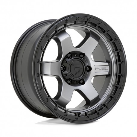 Jante aluminium 4x4 FUEL D752 Block Matte Gunmetal W/ Black Ring • 18"x9" • 5x127 • CB71.5 • ET-12 