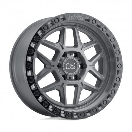 Jante aluminium 4x4 BLACK RHINO Battleship Gray W/ Black Ring Kelso • 18"x9" • 5x127 • CB71.5 • ET0 