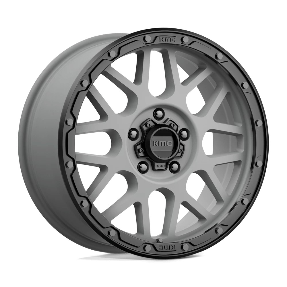 Jante aluminium 4x4 KMC KM535 Grenade Off-road Matte Gray W/ Matte Black LIP • 18"x8.5" • 5x127 • CB71.5 • ET35