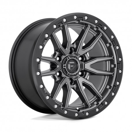 Jante aluminium 4x4 FUEL D680 Rebel Matte GUN Metal Black Bead Ring • 18"x9" • 5x139.7 • CB78.1 • ET-12 