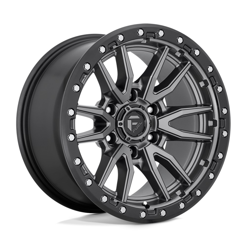 Jante aluminium 4x4 FUEL D680 Rebel Matte GUN Metal Black Bead Ring • 18"x9" • 5x139.7 • CB78.1 • ET-12