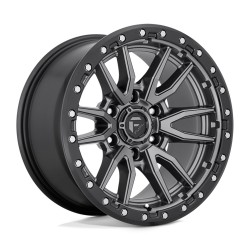 Jante aluminium 4x4 FUEL D680 Rebel Matte GUN Metal Black Bead Ring • 18"x9" • 5x139.7 • CB78.1 • ET20 