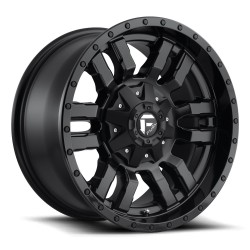 Jante aluminium 4x4 FUEL D596 Sledge Matte Black Gloss Black LIP • 18"x8" • 6x114.3 / 6x120 • CB72.56 • ET35 