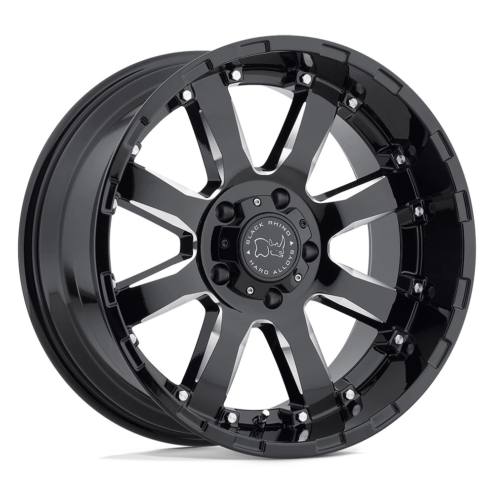 Jante aluminium 4x4 BLACK RHINO Gloss Black W/ Milled Spokes Sierra • 18"x9" • 6x139.7 • CB112.1 • ET12