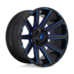 Jante aluminium 4x4 FUEL D644 Contra Gloss Black Blue Tinted Clear • 18"x9" • 6x139.7 / 6x135 • CB106.1 • ET-12 