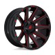 Jante aluminium 4x4 FUEL D643 Contra Gloss Black RED Tinted Clear • 18"x9" • 6x139.7 / 6x135 • CB106.1 • ET-12 