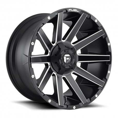 Jante aluminium 4x4 FUEL D616 Contra Matte Black Milled • 18"x9" • 6x139.7 / 6x135 • CB106.1 • ET-12 