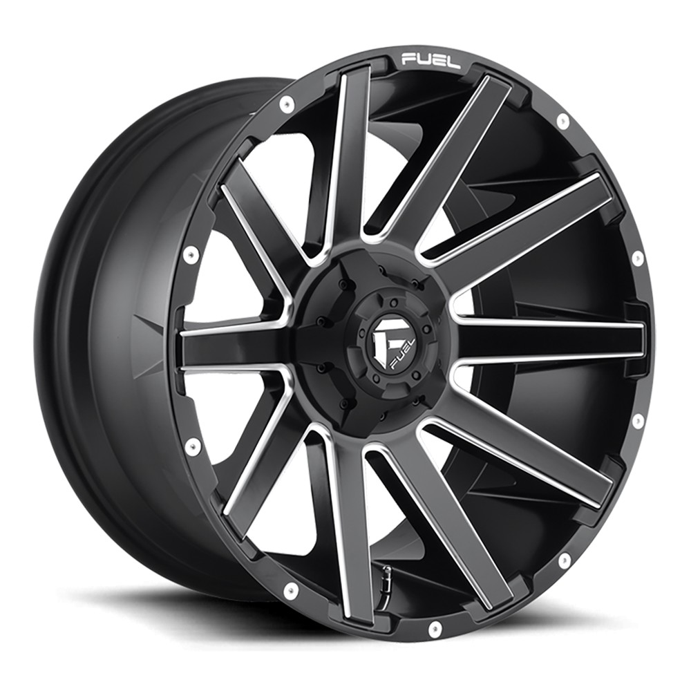 Jante aluminium 4x4 FUEL D616 Contra Matte Black Milled • 18"x9" • 6x139.7 / 6x135 • CB106.1 • ET-12