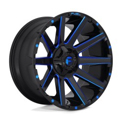 Jante aluminium 4x4 FUEL D644 Contra Gloss Black Blue Tinted Clear • 18"x9" • 6x139.7 / 6x135 • CB106.1 • ET1 