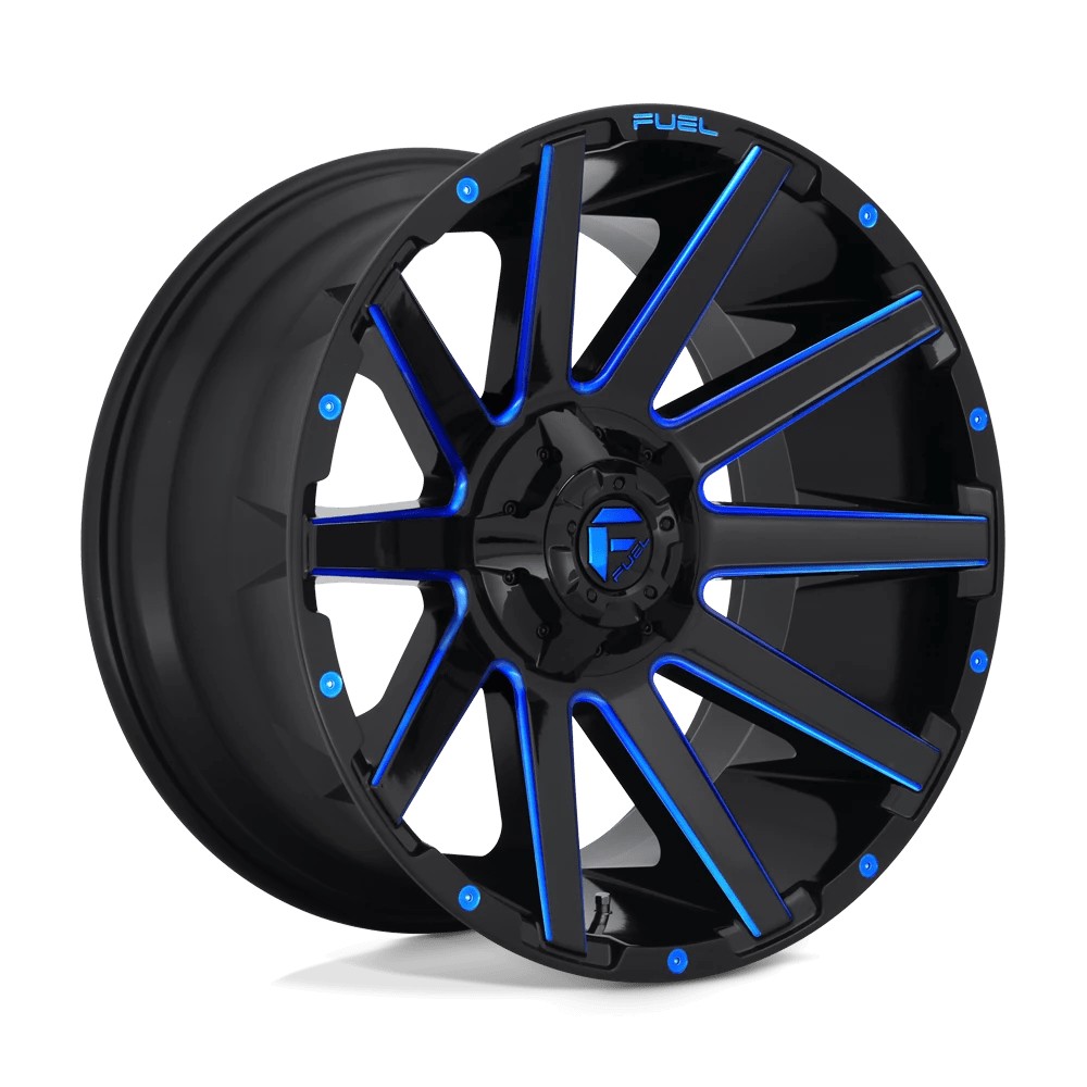 Jante aluminium 4x4 FUEL D644 Contra Gloss Black Blue Tinted Clear • 18"x9" • 6x139.7 / 6x135 • CB106.1 • ET1