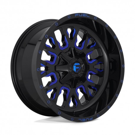 Jante aluminium 4x4 FUEL D645 Stroke Gloss Black Blue Tinted Clear • 18"x9" • 6x139.7 / 6x135 • CB106.1 • ET20 