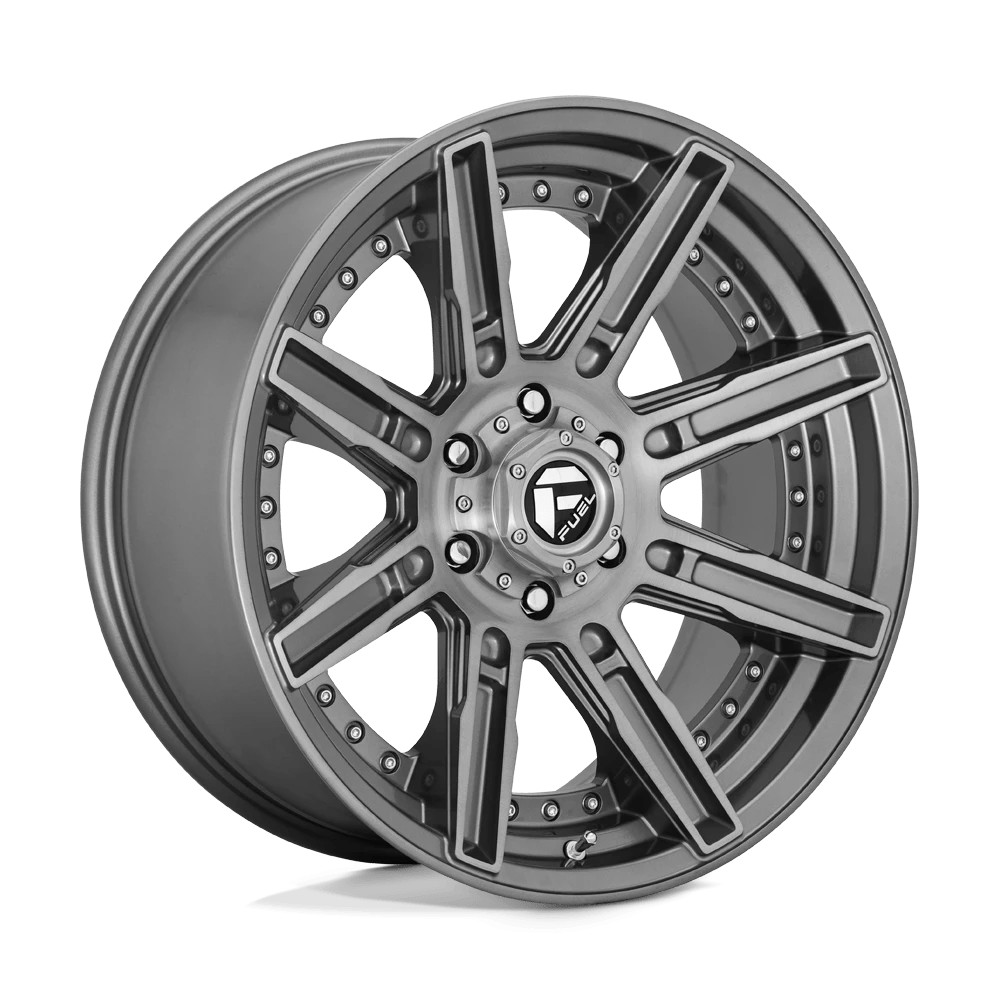 Jante aluminium 4x4 FUEL D710 Rogue Platinum Brushed GUN Metal Tinted Clear • 20"x9" • 5x127 • CB71.5 • ET1