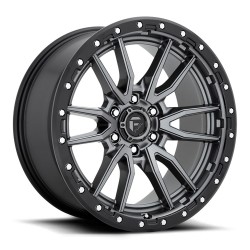 Jante aluminium 4x4 FUEL D680 Rebel 6 Matte Gun Metal/Black Ring • 20"x9" • 5x127 • CB71.5 • ET1