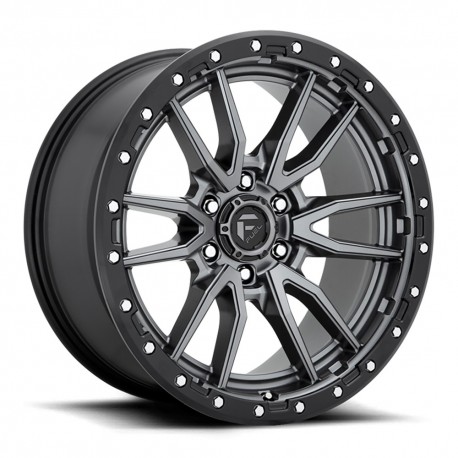 Jante aluminium 4x4 FUEL D680 Rebel 6 Matte Gun Metal/Black Ring • 20"x9" • 5x127 • CB71.5 • ET1 