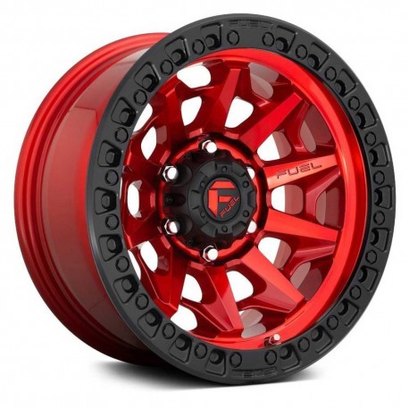 Jante aluminium 4x4 FUEL D695 Covert Candy Red/Black Ring • 20"x9" • 5x127 • CB71.5 • ET1 