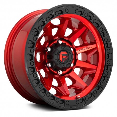 Jante aluminium 4x4 FUEL D695 Covert Candy Red/Black Ring • 20"x9" • 5x127 • CB71.5 • ET20 