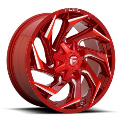 Jante aluminium 4x4 FUEL D754 Reaction Candy RED Milled • 20"x10" • 5x127 / 5x114.3 • CB78.1 • ET-18