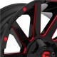 Jante aluminium 4x4 FUEL D643 Contra Gloss Black/Red Tinted Clear Accents • 20"x9" • 5x127 / 5x114.3 • CB78.1 • ET1 