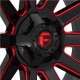 Jante aluminium 4x4 FUEL D643 Contra Gloss Black/Red Tinted Clear Accents • 20"x9" • 5x127 / 5x114.3 • CB78.1 • ET1 