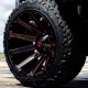 Jante aluminium 4x4 FUEL D643 Contra Gloss Black/Red Tinted Clear Accents • 20"x9" • 5x127 / 5x114.3 • CB78.1 • ET1 