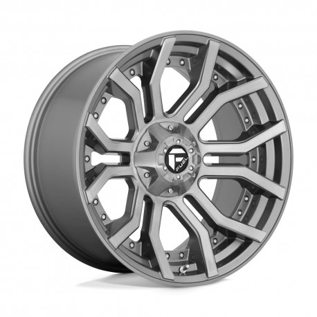 Jante aluminium 4x4 FUEL D713 Rage Platinum Brushed GUN Metal Tinted Clear • 20"x10" • 5x127 / 5x139.7 • CB87.1 • ET-18 