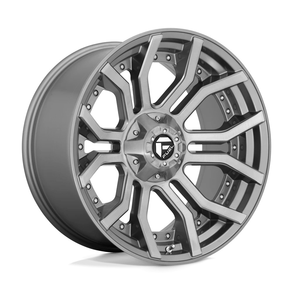 Jante aluminium 4x4 FUEL D713 Rage Platinum Brushed GUN Metal Tinted Clear • 20"x10" • 5x127 / 5x139.7 • CB87.1 • ET-18