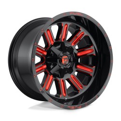 Jante aluminium 4x4 FUEL D621 Hardline Gloss Black RED Tinted Clear • 20"x10" • 5x139.7 / 5x150 • CB110.1 • ET-18 