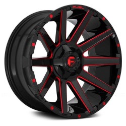 Jante aluminium 4x4 FUEL D643 Contra Gloss Black/Red Tinted Clear • 20"x9" • 5x139.7 / 5x150 • CB110.1 • ET20