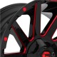 Jante aluminium 4x4 FUEL D643 Contra Gloss Black/Red Tinted Clear • 20"x9" • 5x139.7 / 5x150 • CB110.1 • ET20 