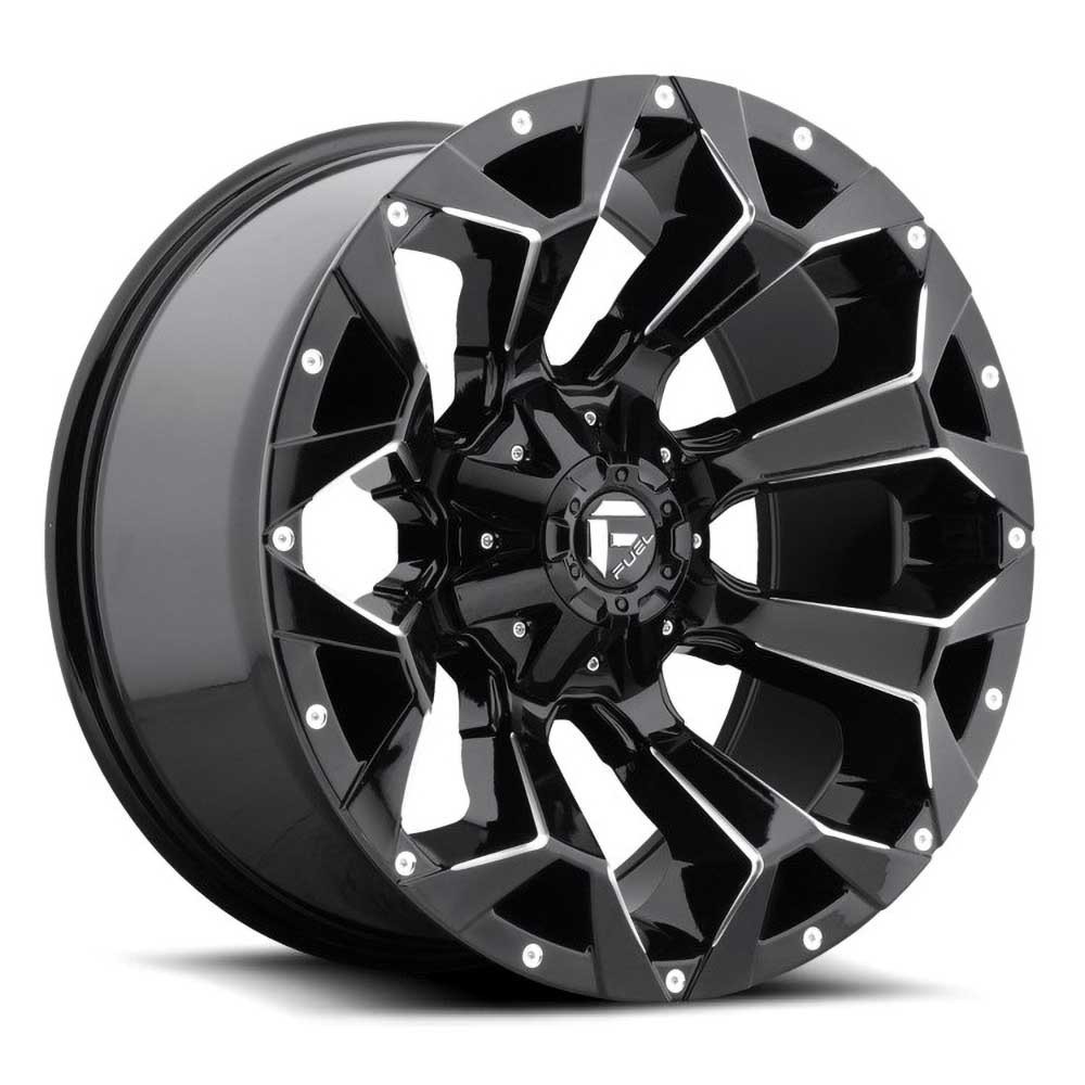 Jante aluminium 4x4 FUEL D576 Assault Gloss Black Milled • 20"x9" • 5x139.7 / 5x150 • CB110.1 • ET20