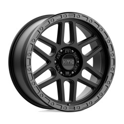 Jante aluminium 4x4 KMC KM544 Mesa Satin Black W/ Gloss Black LIP • 20"x9" • 6x114.3 • CB66.06 • ET18 