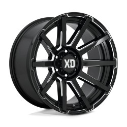 Jante aluminium 4x4 KMC XD847 Outbreak Gloss Black Milled XD Series • 20"x9" • 6x114.3 • CB66.06 • ET30