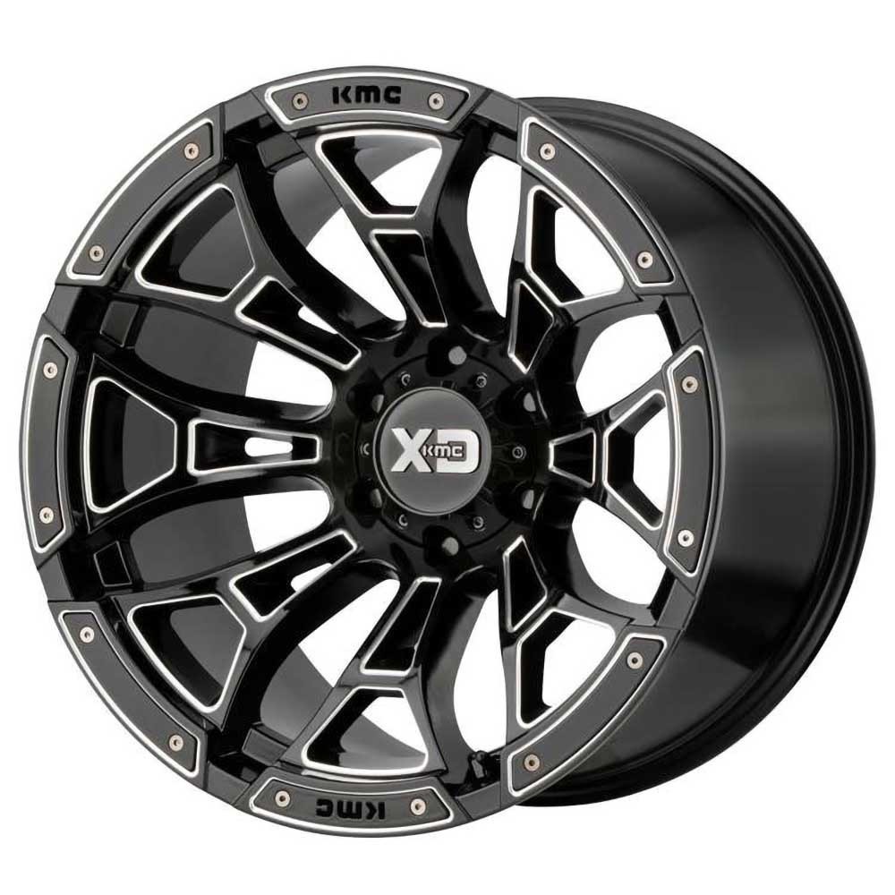 Jante aluminium 4x4 KMC XD841 Boneyard Gloss Black Milled XD Series • 20"x9" • 6x139.7 • CB106.25 • ET0