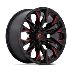 Jante aluminium 4x4 FUEL D823 Flame Gloss Black Milled W/ Candy RED • 20"x9" • 6x139.7 • CB106,1 • ET1