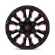 Jante aluminium 4x4 FUEL D823 Flame Gloss Black Milled W/ Candy RED • 20"x9" • 6x139.7 • CB106,1 • ET1 