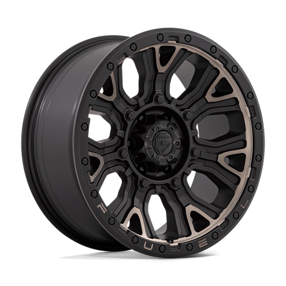 Jante aluminium 4x4 FUEL D824 Traction Matte Black W/ Double Dark Tint • 20"x9" • 6x139.7 • CB106.1 • ET1