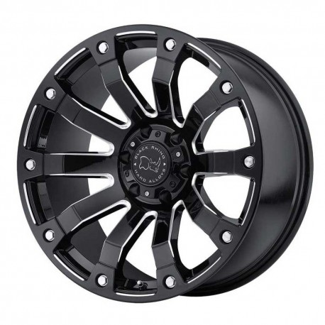 Jante aluminium 4x4 BLACK RHINO Gloss Black Milled Selkirk • 20"x9" • 6x139.7 • CB112.1 • ET12 