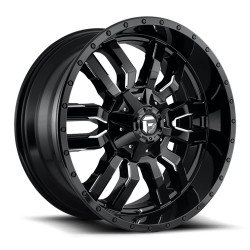 Jante aluminium 4x4 FUEL D595 Sledge Gloss Black Milled • 20"x10" • 6x139.7 / 6x135 • CB106.1 • ET-19 