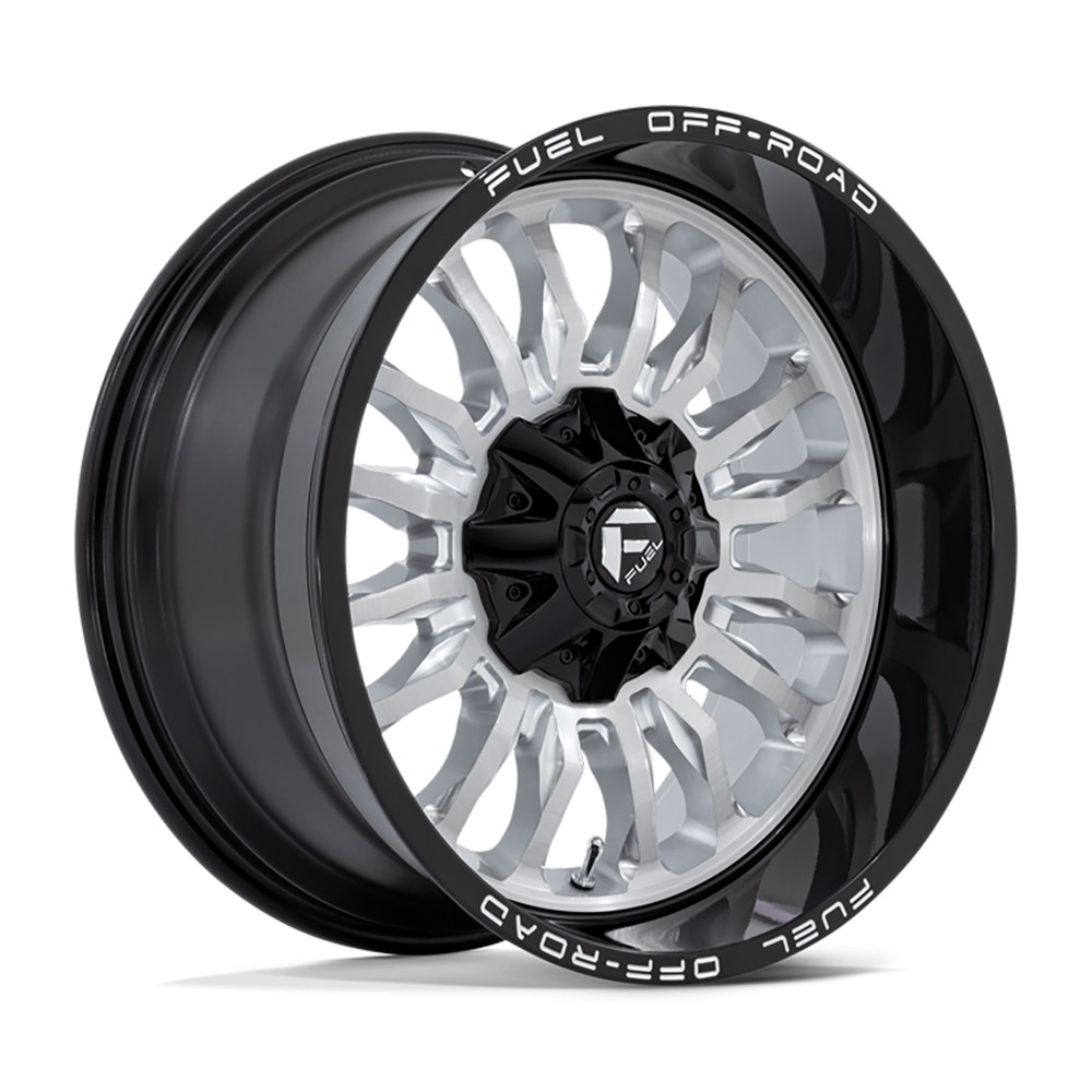 Jante aluminium 4x4 FUEL D798 ARC Silver Brushed Face W/ Milled Black LIP • 20"x10" • 6x139.7 / 6x135 • CB106.1 • ET-18