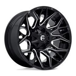 Jante aluminium 4x4 FUEL D769 Twitch Glossy Black Milled • 20"x10" • 6x139.7 / 6x135 • CB106.1 • ET-18 