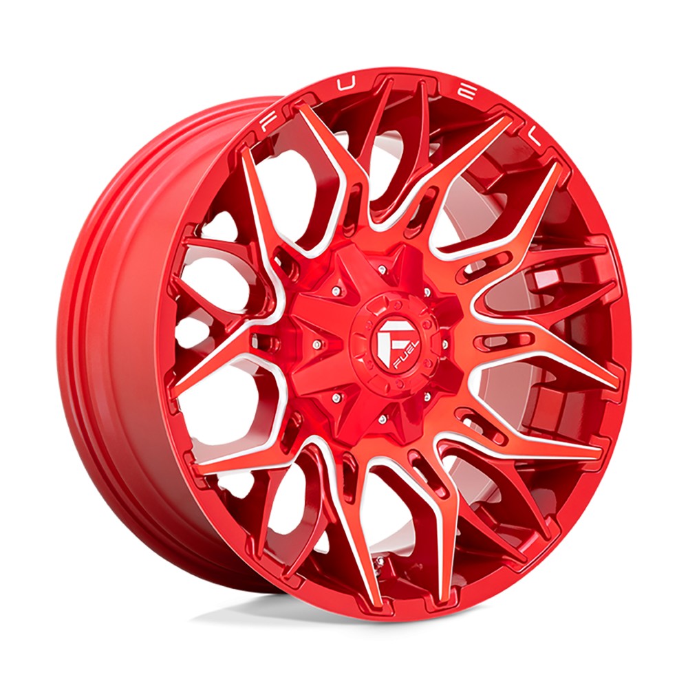 Jante aluminium 4x4 FUEL D771 Twitch Candy RED Milled • 20"x9" • 6x139.7 / 6x135 • CB106.1 • ET1