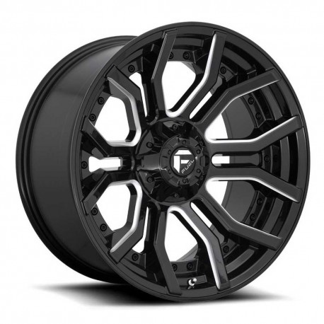 Jante aluminium 4x4 FUEL D711 Rage Gloss Black Milled • 20"x9" • 6x139.7 / 6x135 • CB106.1 • ET1 